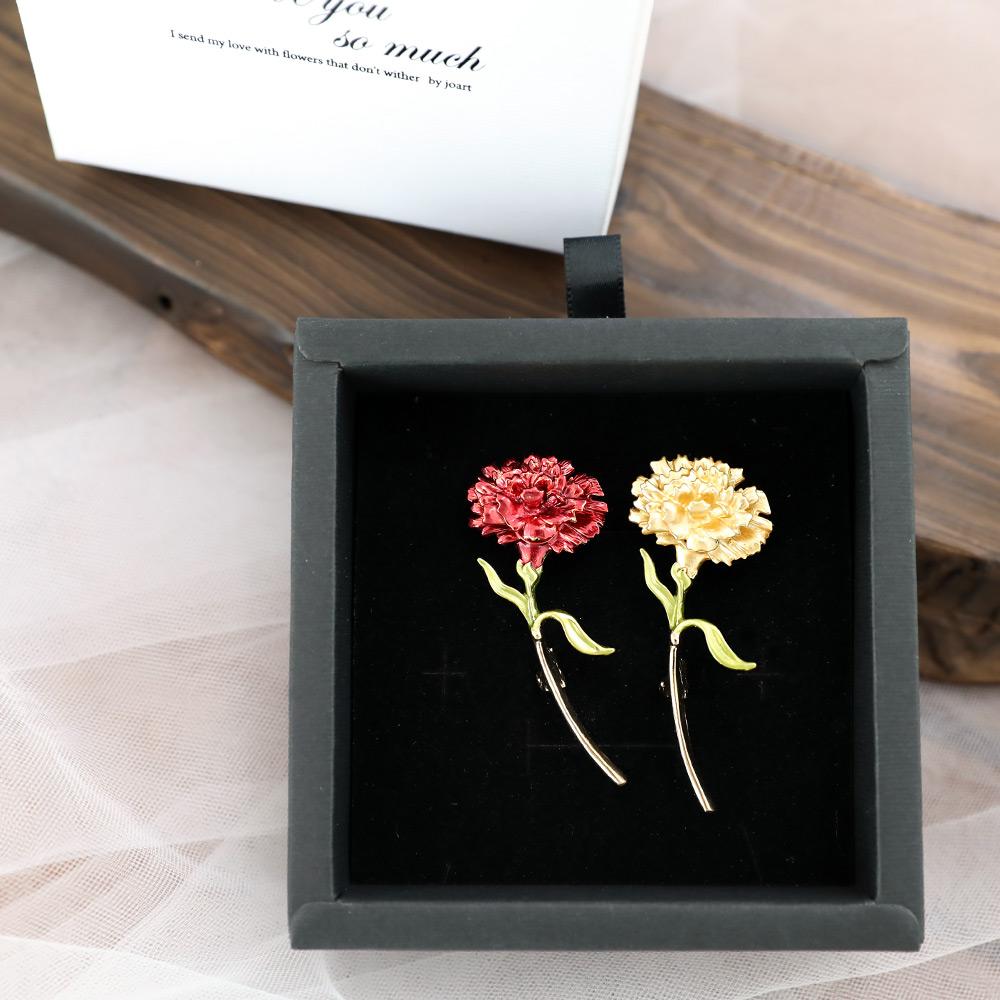조아트 어버이날 카네이션 브로치 2종 + 핸들케이스 세트, 파스텔레드 + 파스텔골드, 1개 11,320원