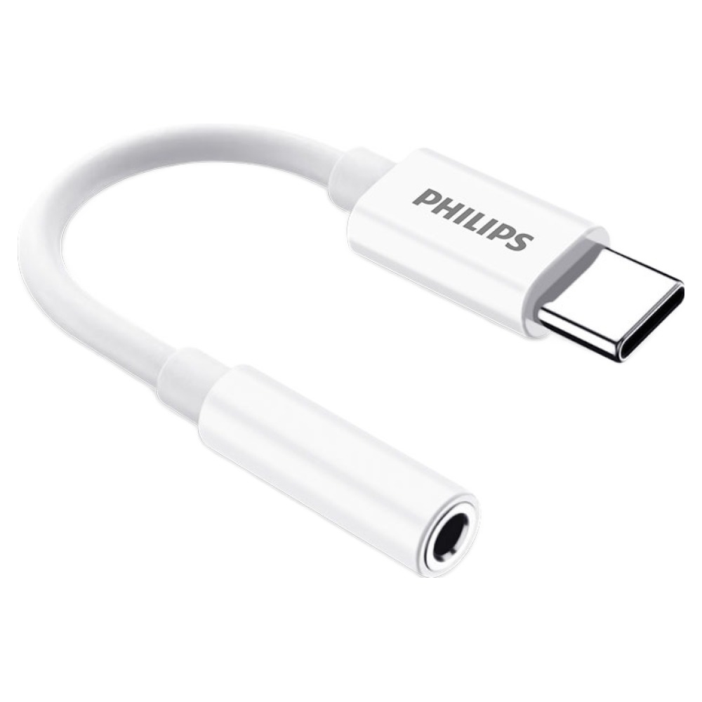 필립스 C타입 3.5mm 이어폰 변환 젠더 오디오 AUX 헤드셋 마이크 연결잭 고품질 DAC 칩 내장, 11m, 흰, 1개, SWA3073CW 5,900원
