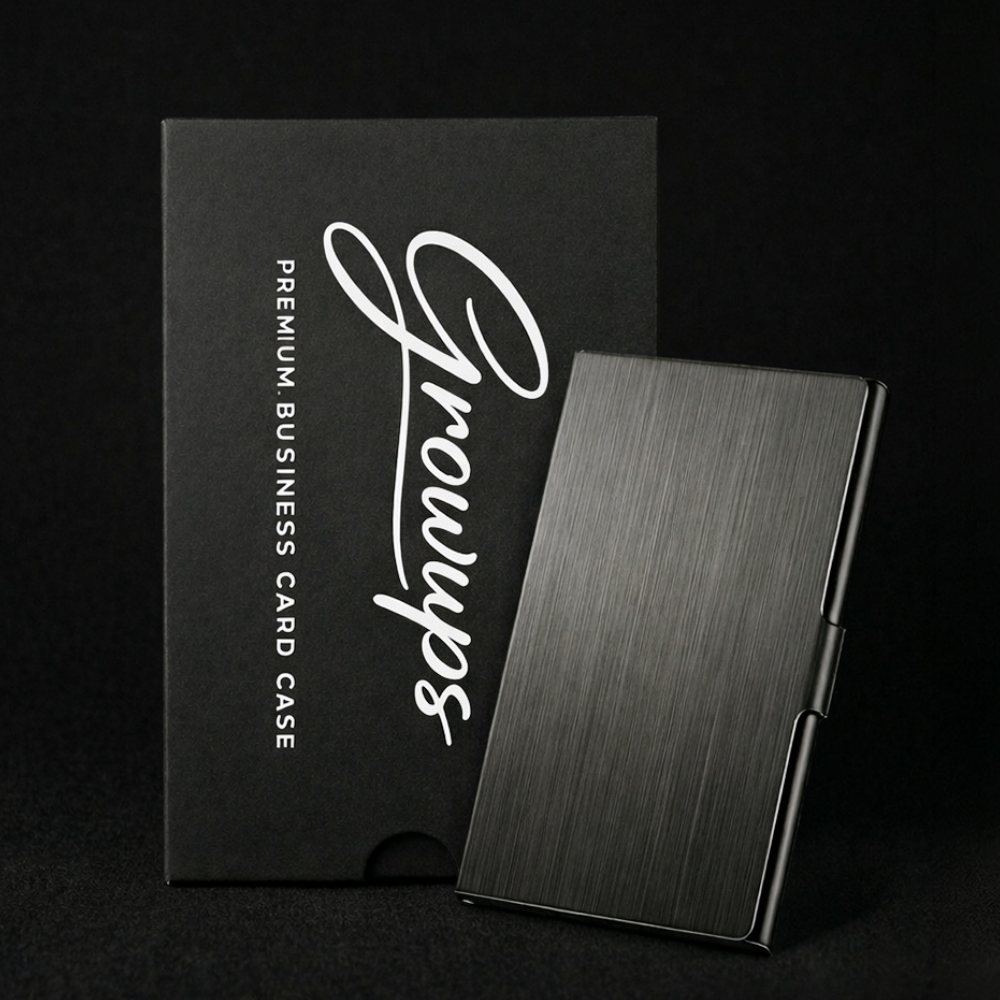 그로업스 심플 고급 초슬림 명함 케이스, 1개, 블랙 12,100원