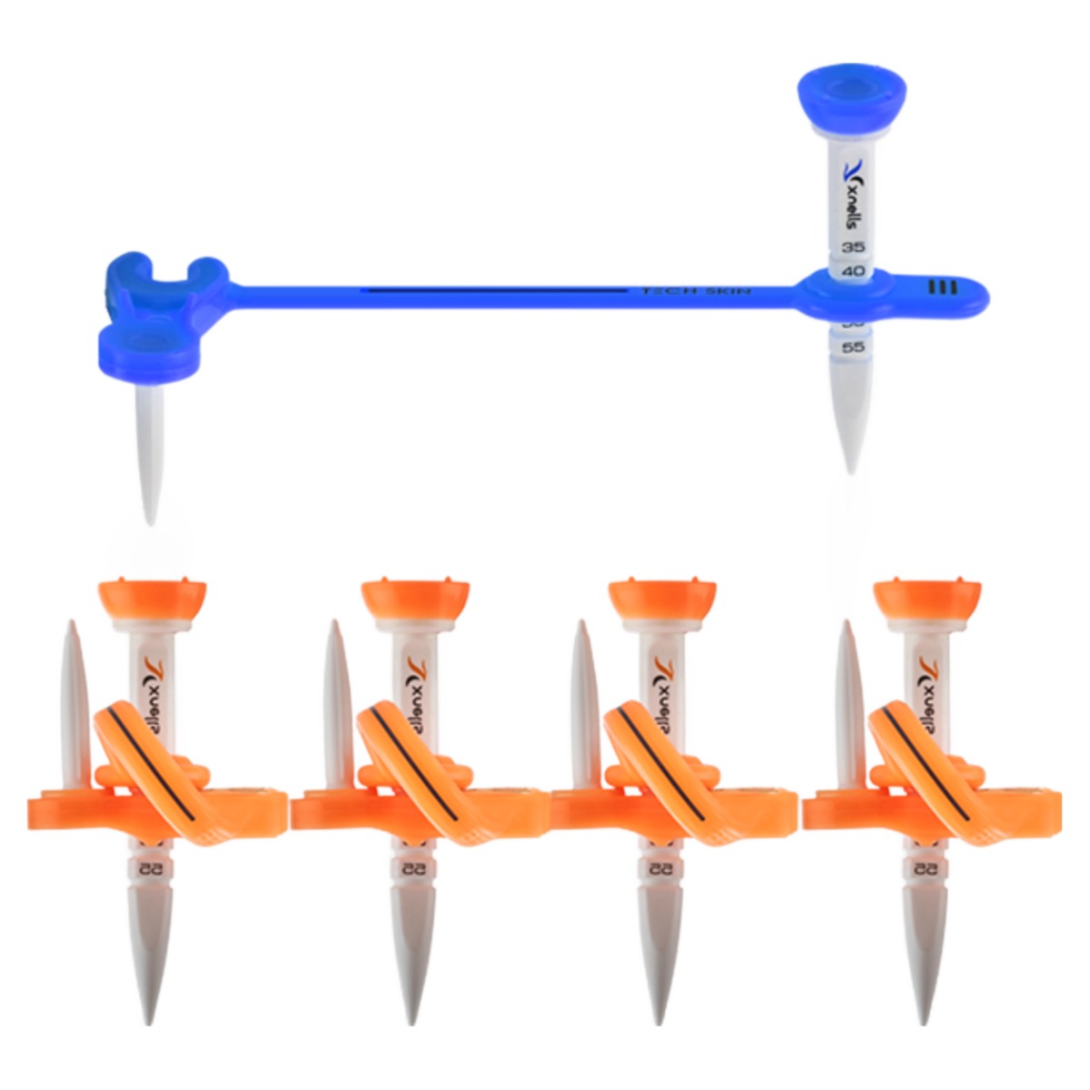 엑스넬스 컨트롤 킵티 높이조절 에이밍 골프티 티꽂이 4개세트, 오렌지4개 21,390원