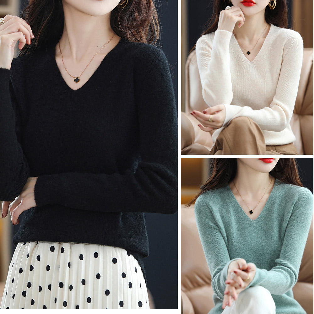 여성 V 넥 여성티 여성티셔츠 여성긴팔티 여성긴팔티셔츠 브이넥 브이넥티 브이넥티셔츠 긴팔 티셔츠 니트티셔츠 니트티 여성니트티 봄 폴라티 봄티셔츠 목폴라티 목티 겨울 니트 스웨터 16,600원