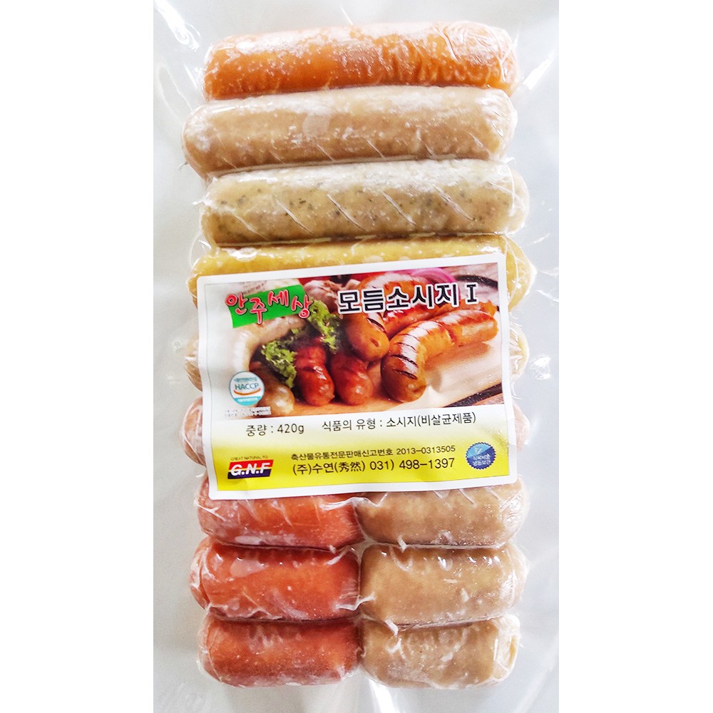 안주세상 칼집 모듬소시지 420g 캠핑용소시지 모듬소세지 맥주안주 구워먹는소세지, 420g, 1개 5,700원
