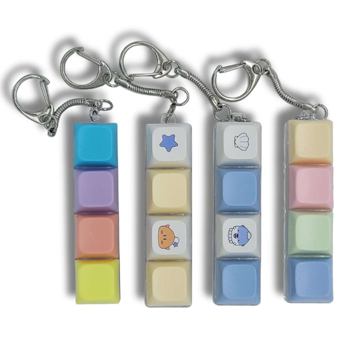 브헤오떼 클링클링 4구 청축 키캡 키링, 1개, 마카롱 8,700원