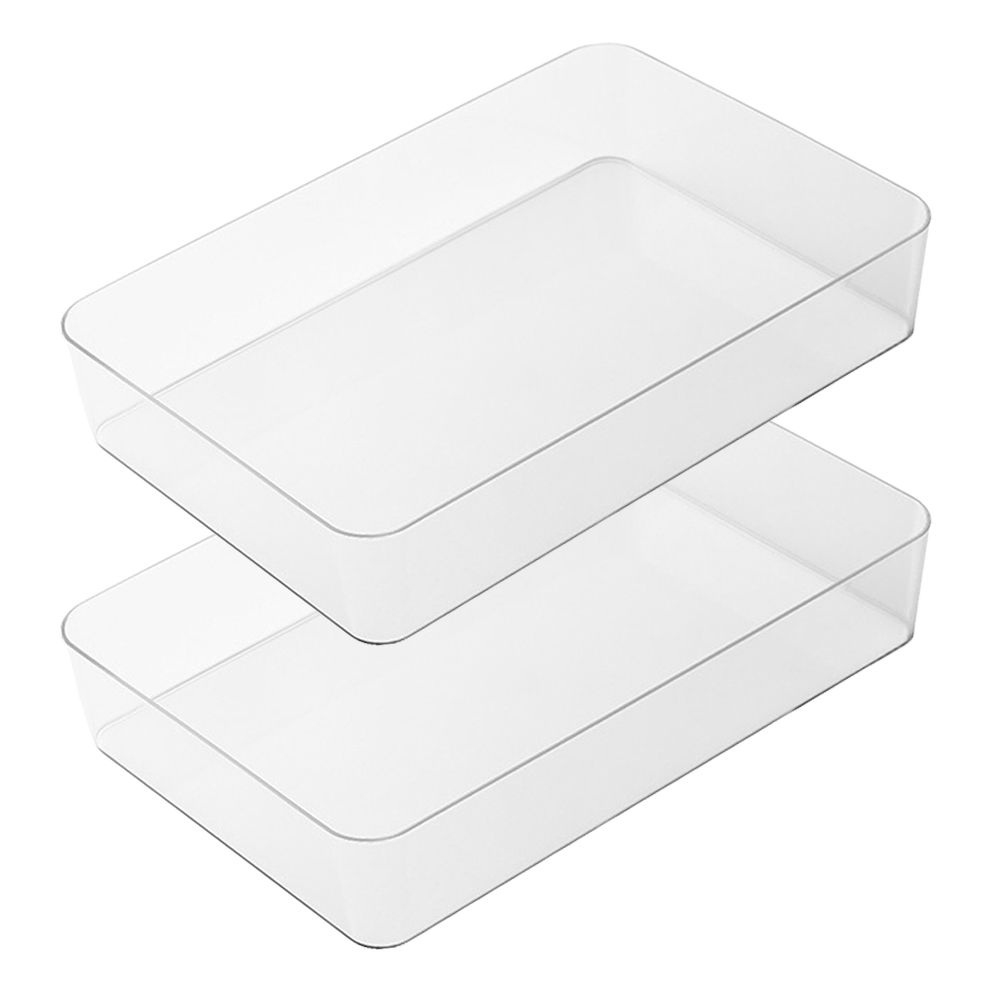 이지유 공간맞춤 서랍 정리 트레이 칸막이 수납 정리함 분리함 화장대 오거나이저, 2개, 투명 9,000원