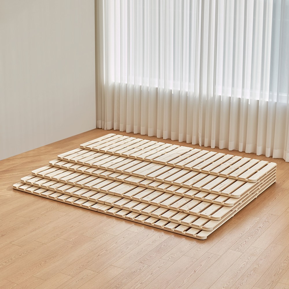 (신상+2만즉시할인)휴도 제주 원목 접이식 침대 매트리스 깔판 프레임 (XS/S/SS/D/Q/K) 85,900원