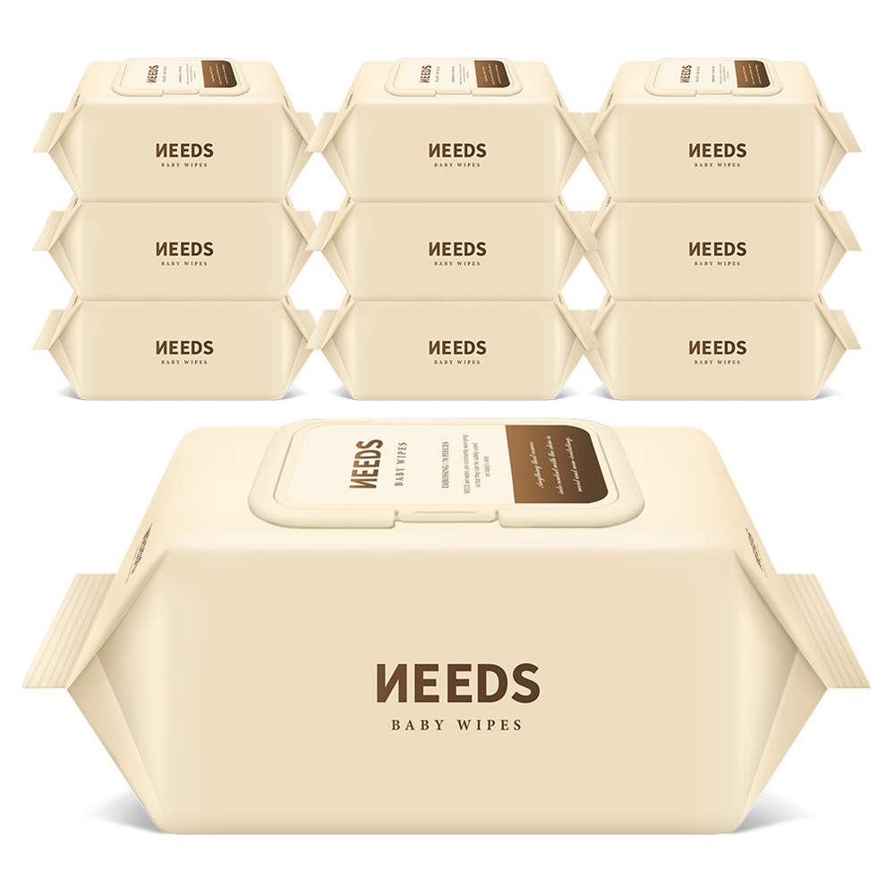 NEEDS 브라운 저자극 도톰 엠보싱 아기물티슈 캡형 16,900원