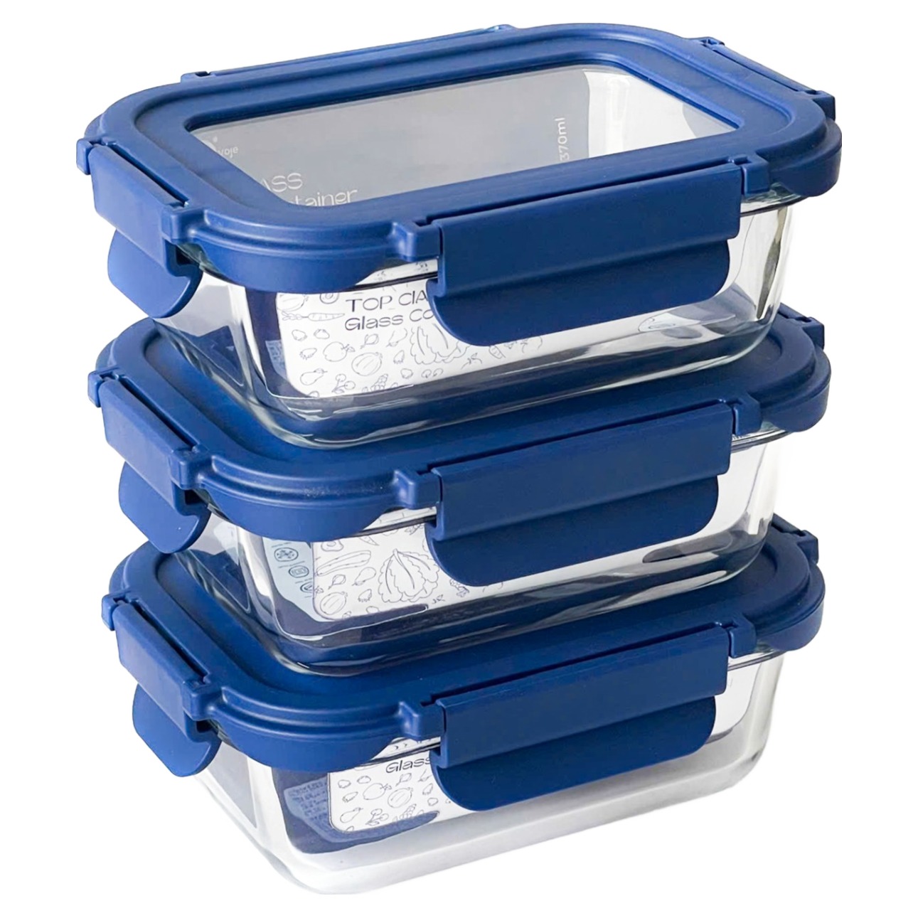 리빙오보제 TOP CLASS 고급 유리 밀폐용기 370ml, 단품, 3개 13,000원