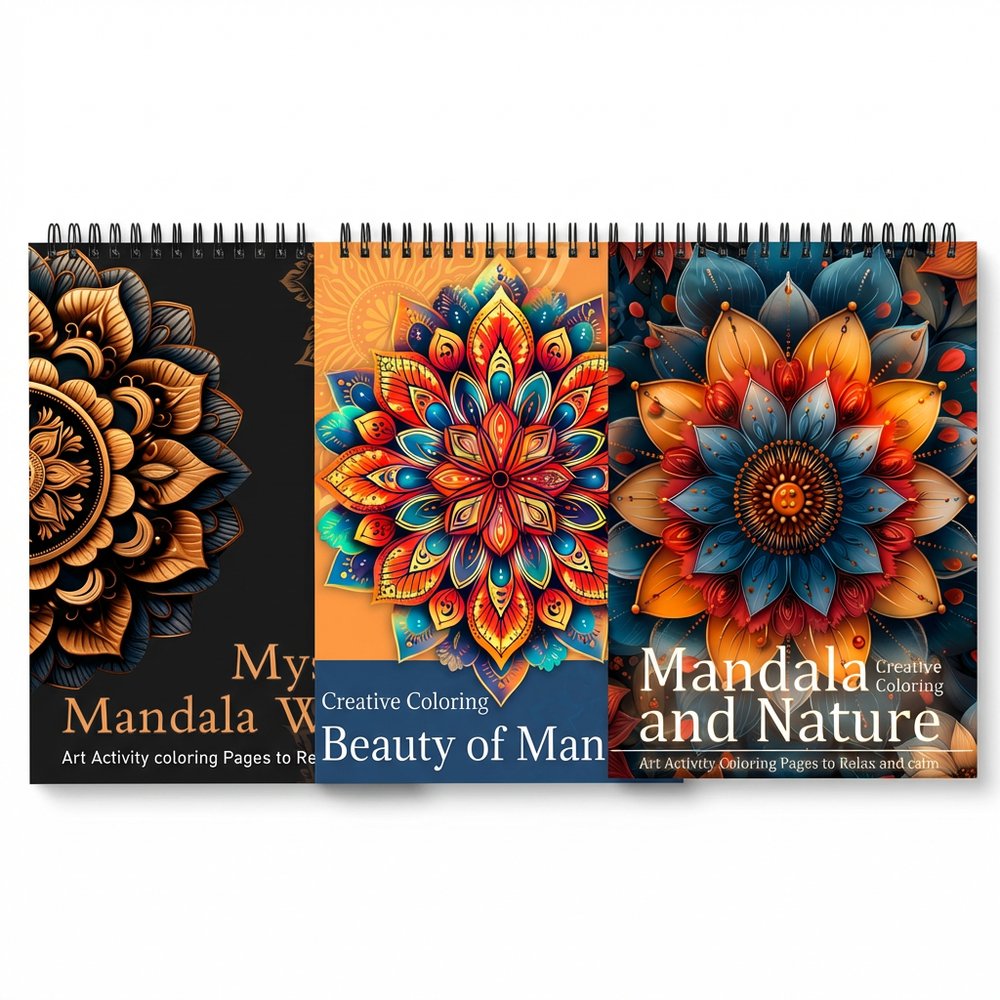 삼부작 만다라 색칠북 세트: 마음의 평화를 위한 3권의 컬러링 북 26,000원