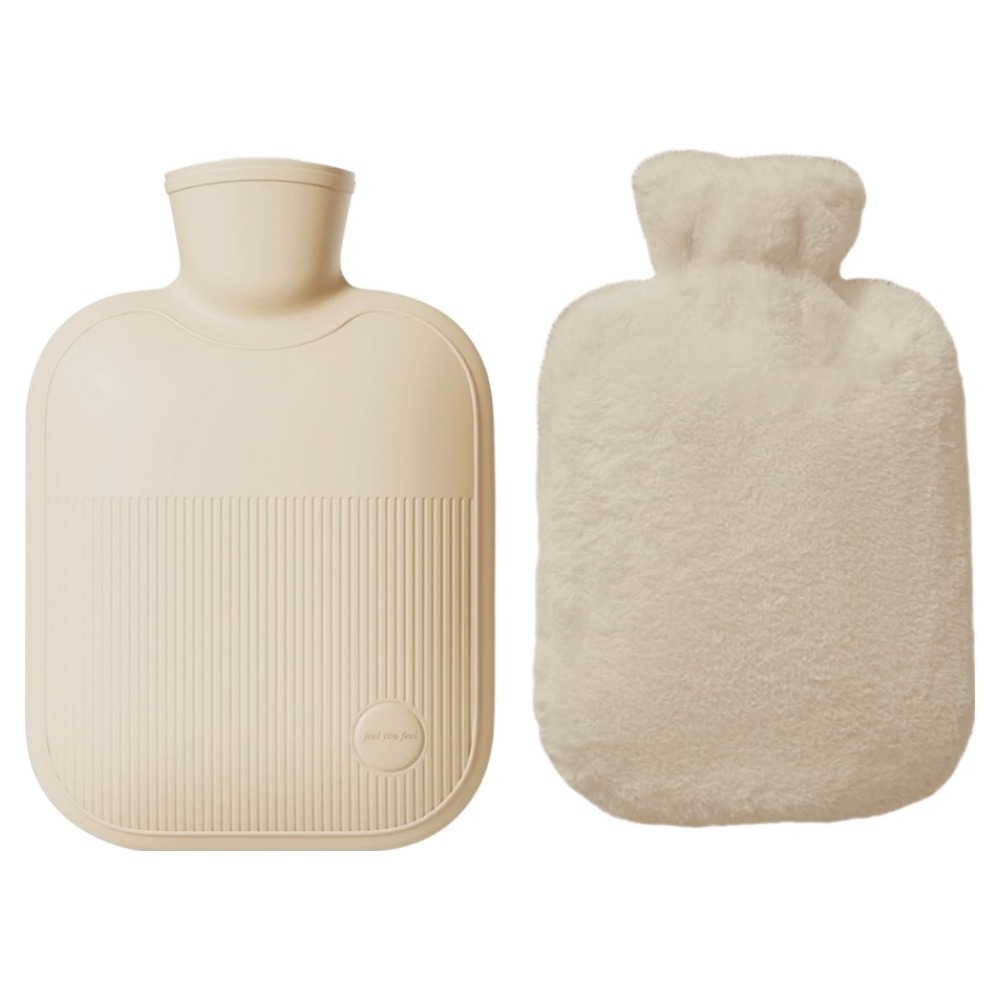 해피앤굿 따듯함 보온물주머니 M 1000ml + 토끼 커버 세트 베이지 베이직, 1세트 9,100원