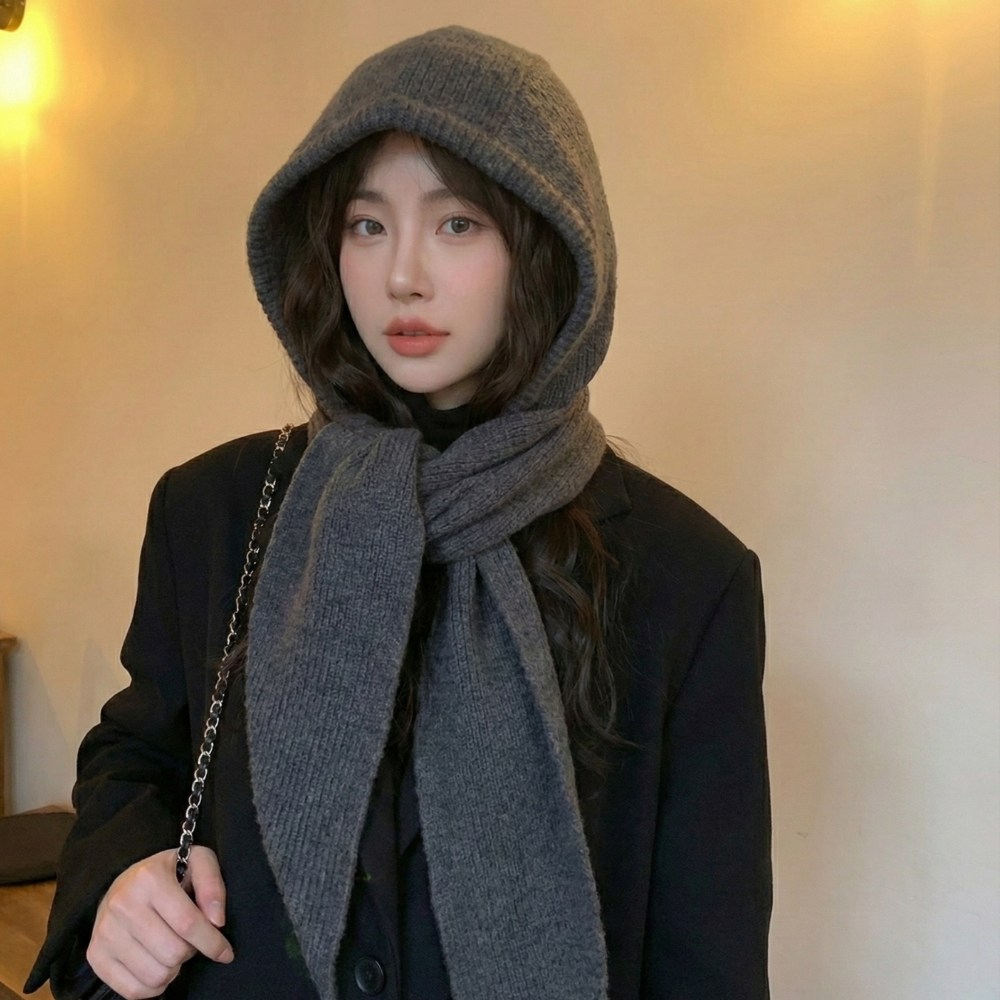 모어올 와이드 소두핏 바라클라바 여성 후드 넥워머, 1개, 애쉬 그레이 20,720원