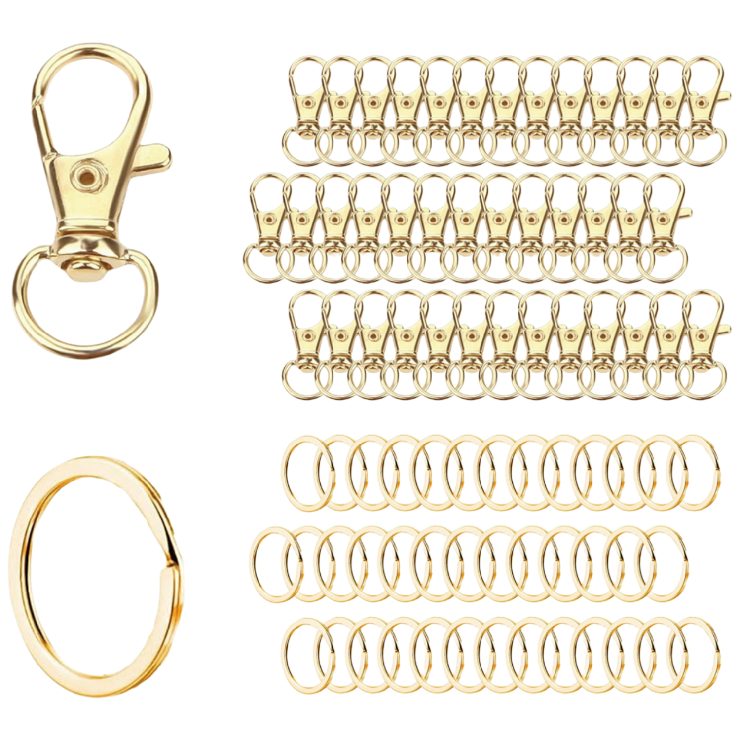 LYRHIX,열쇠고리,키링고리,열쇠고리링,키링부자재,수량은(열쇠고리+오링)의합계입니다,크리스마스 키링, 금색, 80개 8,900원