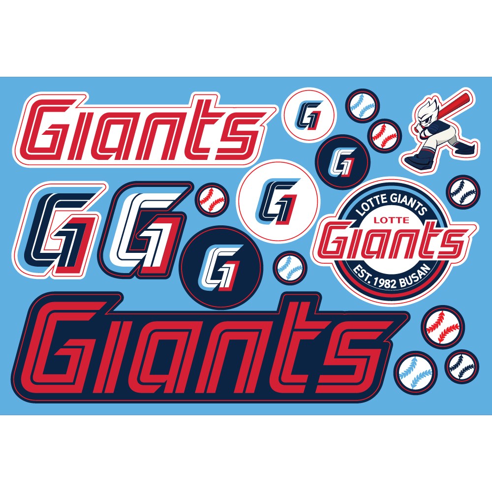 [롯데자이언츠] 야구 KBO 응원봉 자동차 스티커 13,000원