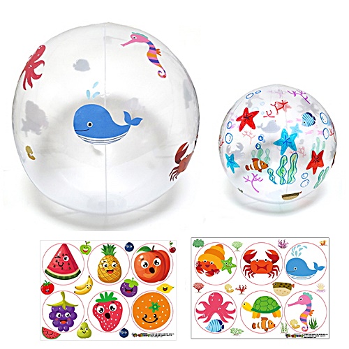 맘이샵 여름 투명 비치볼 스티커 포함 바다 과일 어린이 만들기 2,600원