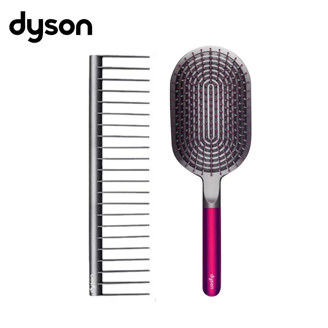 [정품판매]다이슨 헤어 패들 브러쉬 에어쿠션 빗+엉킴방지빗 1세트 판매 (당일출발), 패들브러쉬+엉킴빗, 1세트 37,000원