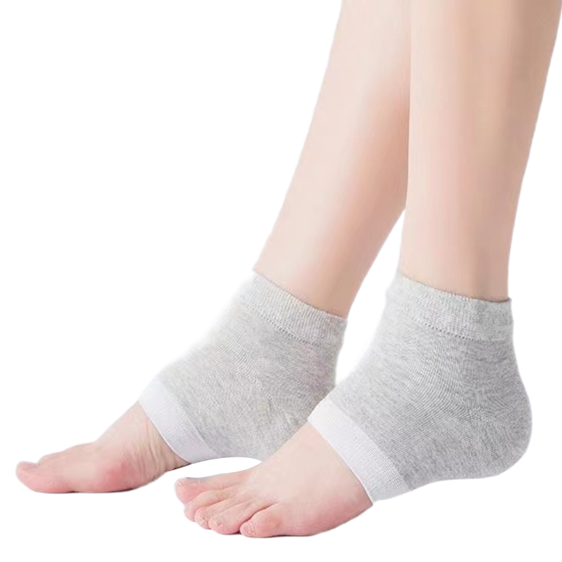 스테디얼 배색 뒷꿈치 갈라짐 케어 반양말 멜란지그레이 6,800원