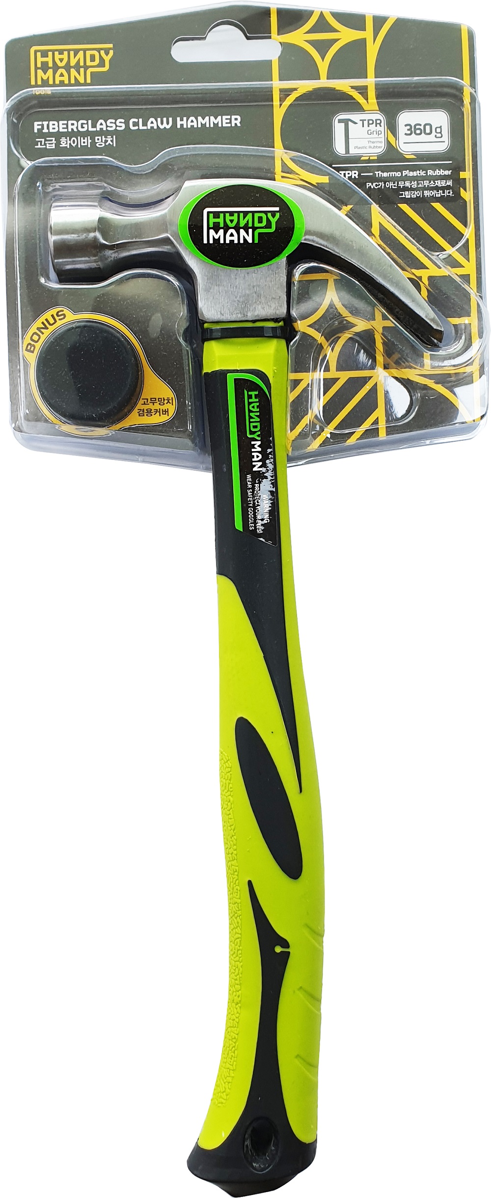 핸디맨 고급 화이바 글라스 망치, 단일 상품, 1개 9,230원