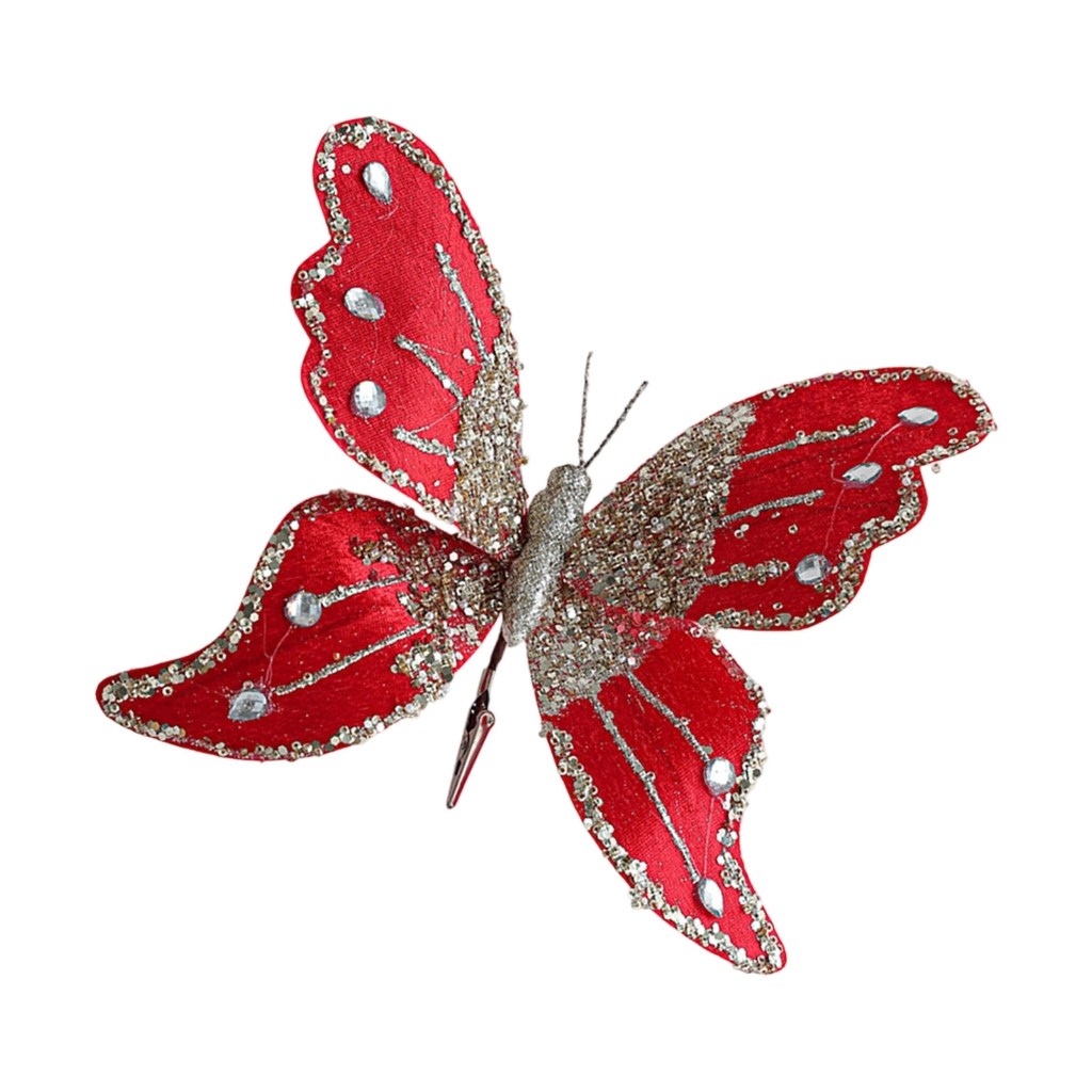 거품 헝겊 나비 장식 25Cm 빛나는 날개 크리스마스 트리 벽난로 출입구 디스플레이 장식 매달려 8,140원