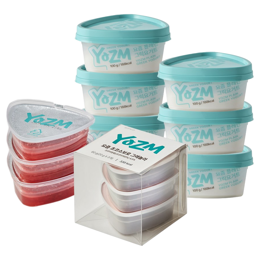 요즘 플레인그릭요거트 6개+콩포트(딸기,초코소보로그래놀라) 2개 27,900원