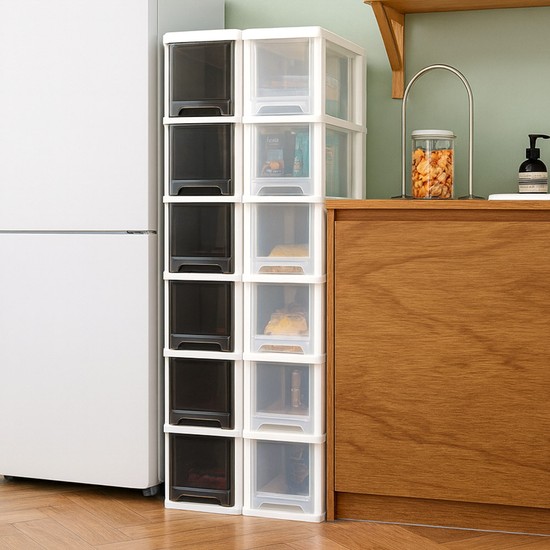 모던 슬림 틈새 서랍장 플라스틱 220 수납장 2단 3단 4단 5단 6단 7단 8단 옷장 정리함 19,110원