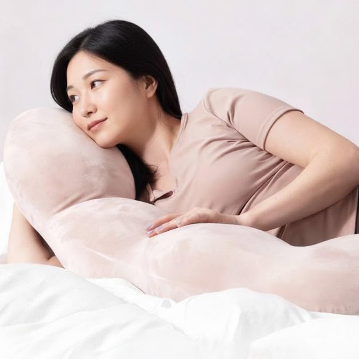 텍스스테드고밀도 일체형 메모리폼 바이오닉 바디필로우 긴베개, 핑크 43,320원