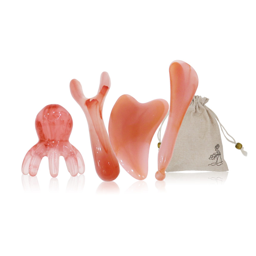 다르앤 괄사 마사지 4종세트 두피 바디 얼굴 콧대 승모근 종아리 전신 마사지기 6,900원