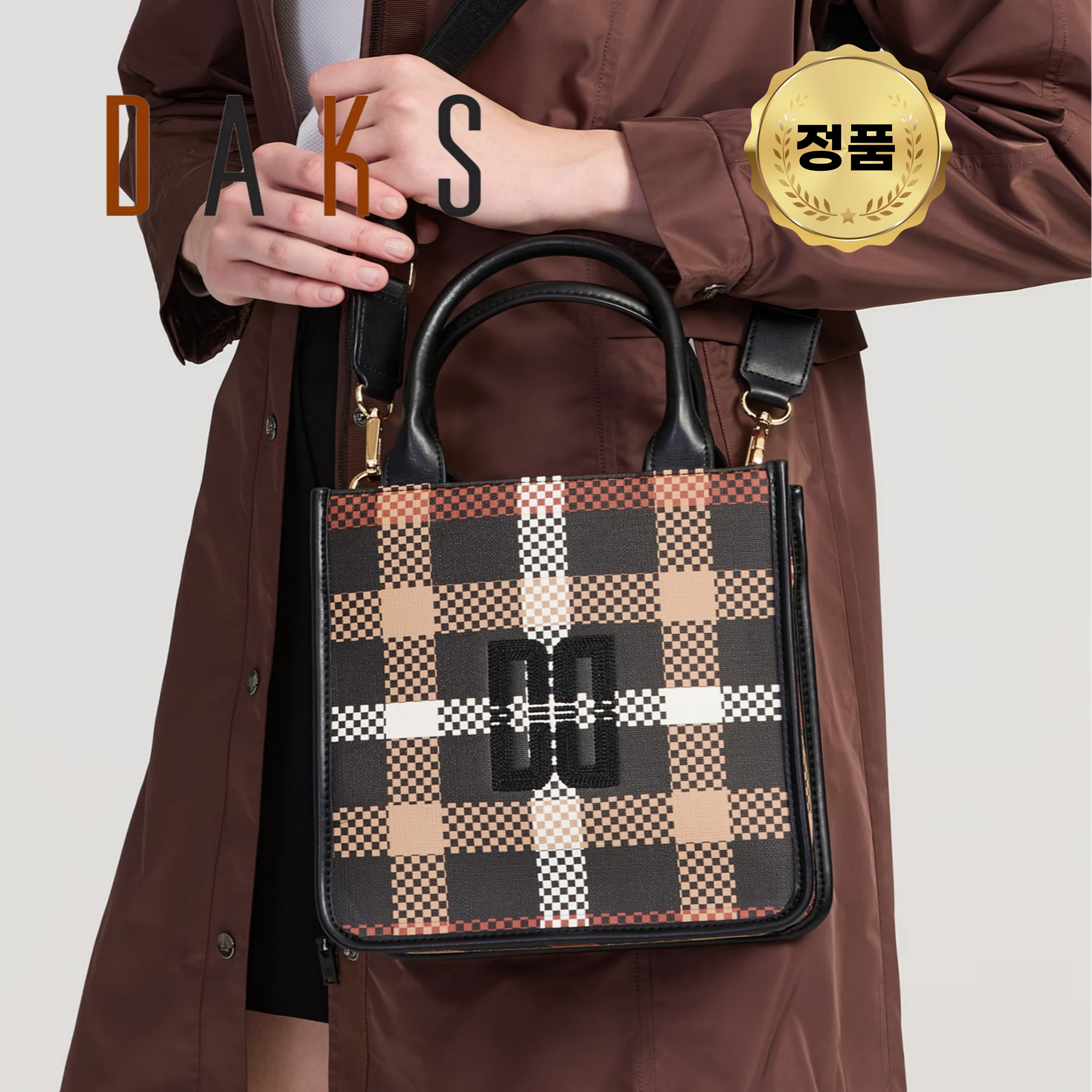 닥스 DD로고 패턴 미니 토트백 스퀘어 크로스 여성백 189,000원