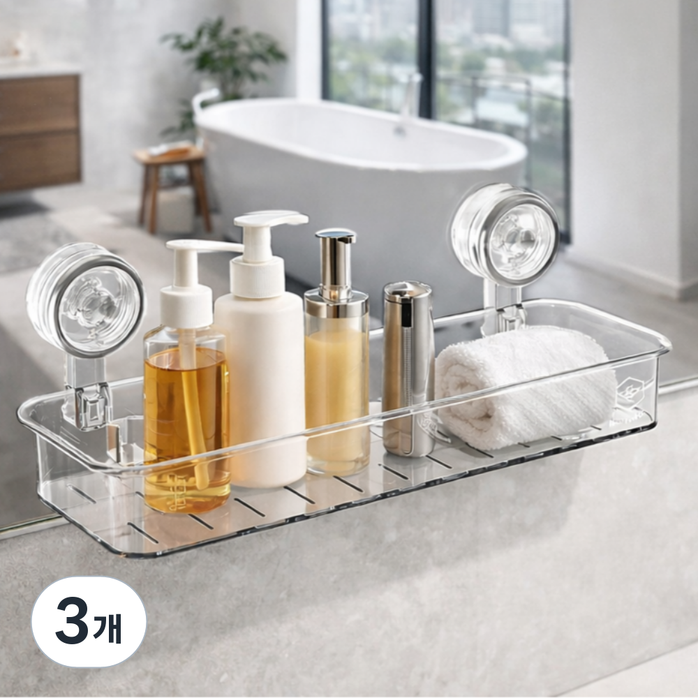 탈부착가능 허니앤코 강력흡착식 무타공 욕실선반 34,900원