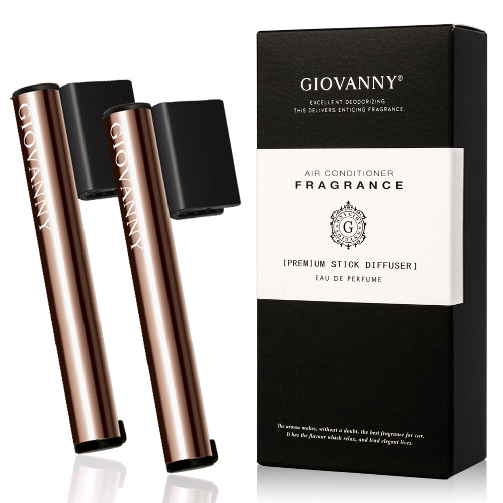 GIOVANNY 스틱 차량용 방향제 케이스 2p + 리필 2g 4p, 시즐 브라운(블랙체리), 1세트 12,500원