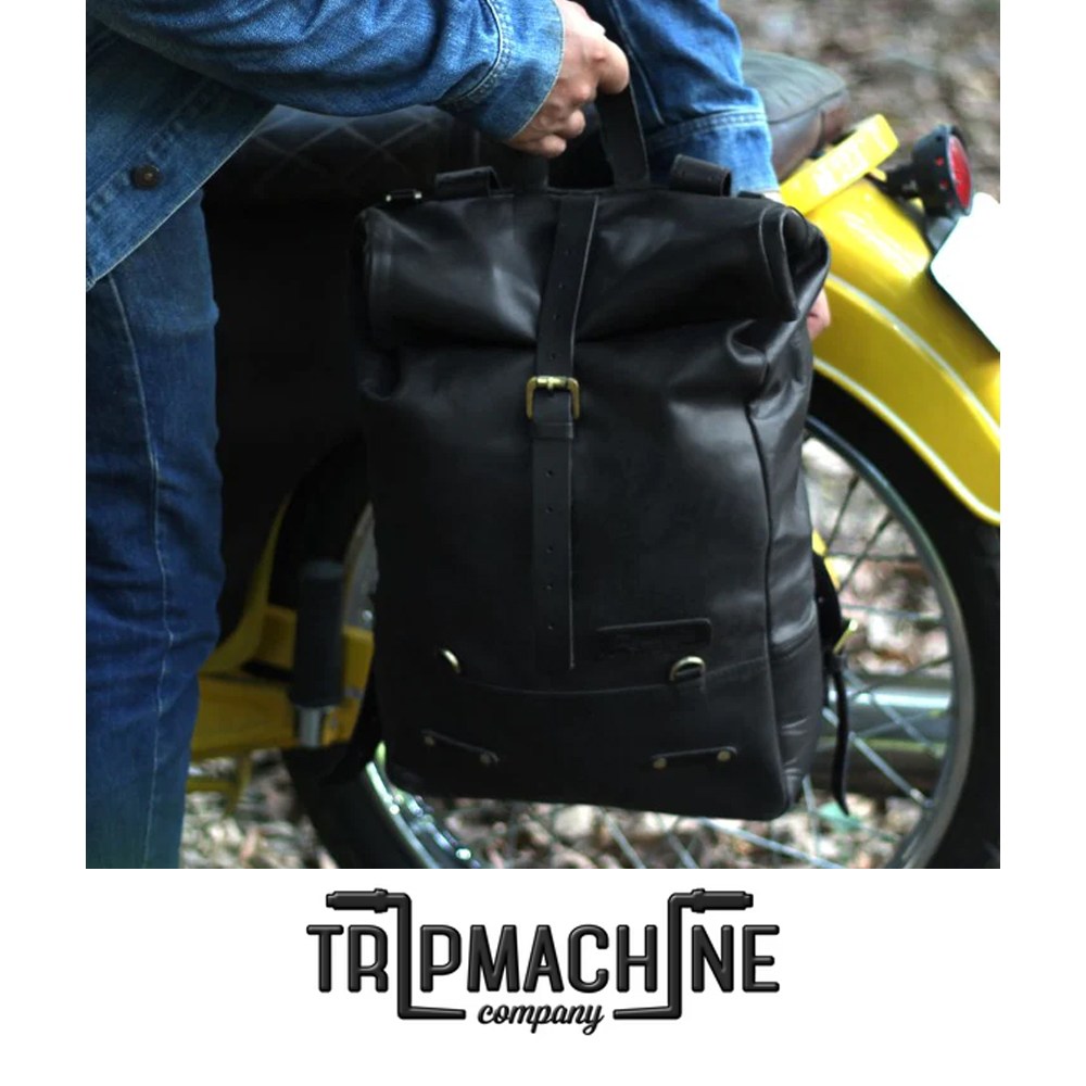 트립머신 오토바이 Backpack Panniers - Classic Roll Top Black BPBL, Black 365,000원