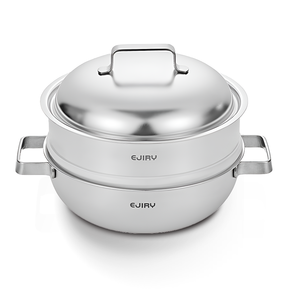 에지리 제노 무연마제 통5중 인덕션 스텐 24cm 파티웍 찜기 + 스텐삼각집게, 24cm, 1개, 파티웍+집게 141,000원