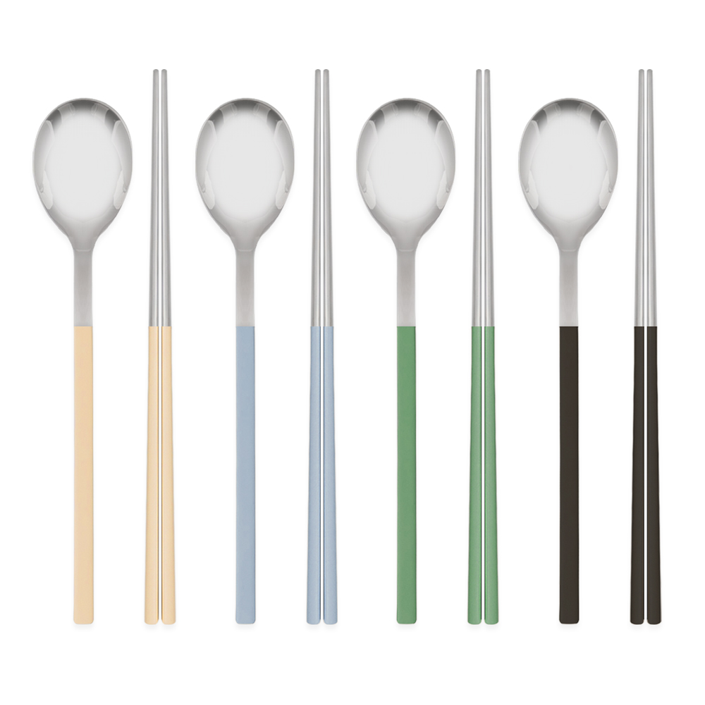 강력한 코팅력 식세기 가능한 젠 컬러 올스텐 수저세트 4벌, 4세트, 숟가락+젓가락, 크림옐로+실버그레이+올리브그린+초코 35,640원