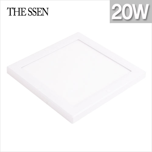 LED엣지 슬림 사각 직부등 20W 2색상 250X250mm 10인치 무타공 THE SSEN, 1개, 전구색 10,510원