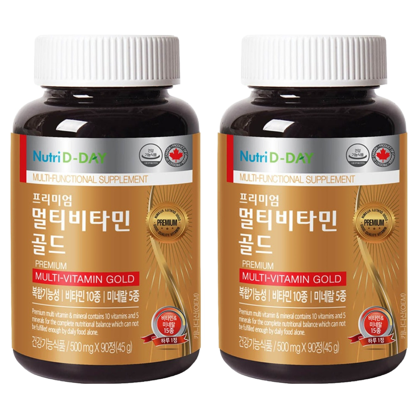 뉴트리디데이 프리미엄 멀티비타민 골드, 90정, 2개 23,800원