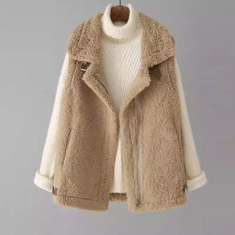 가을 겨울 베스트 여성 털가죽 일체형 조끼 아우터 나시 도톰 기모 보온성이 우수하고 착용감이 가벼운 지퍼 오프닝 33,900원