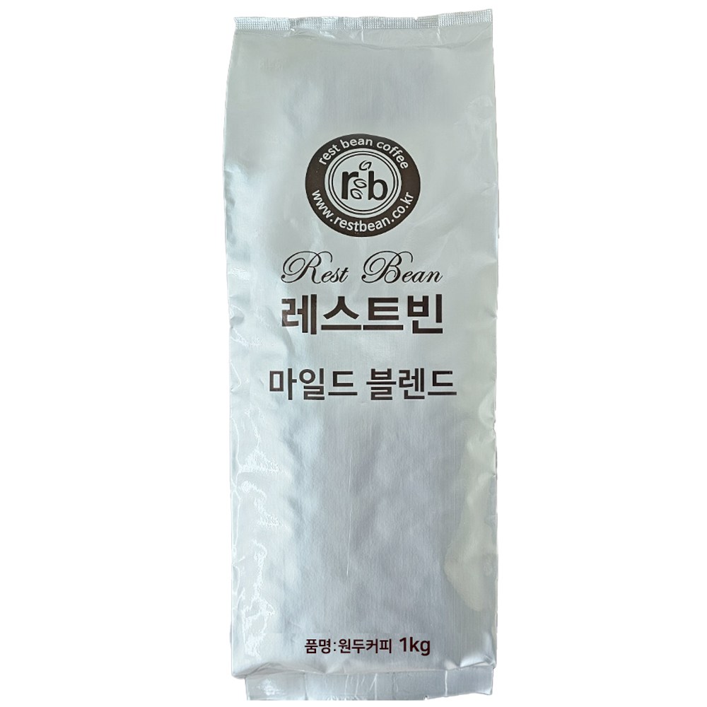 레스트빈 원두커피 마일드 블렌드 홀빈 원두콩, 1kg, 5개 97,500원