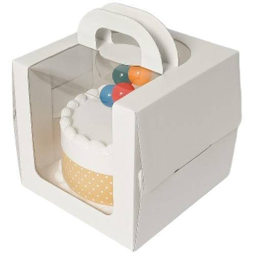[대량할인] 아임팩킹 네이키드 사각 케이크 박스 1호_화이트(150mm(h)) 59,530원