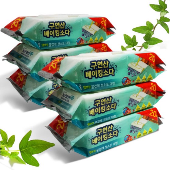 [에파타] 구연산 베이킹소다 프리미엄 물걸레청소포 20매 27,500원