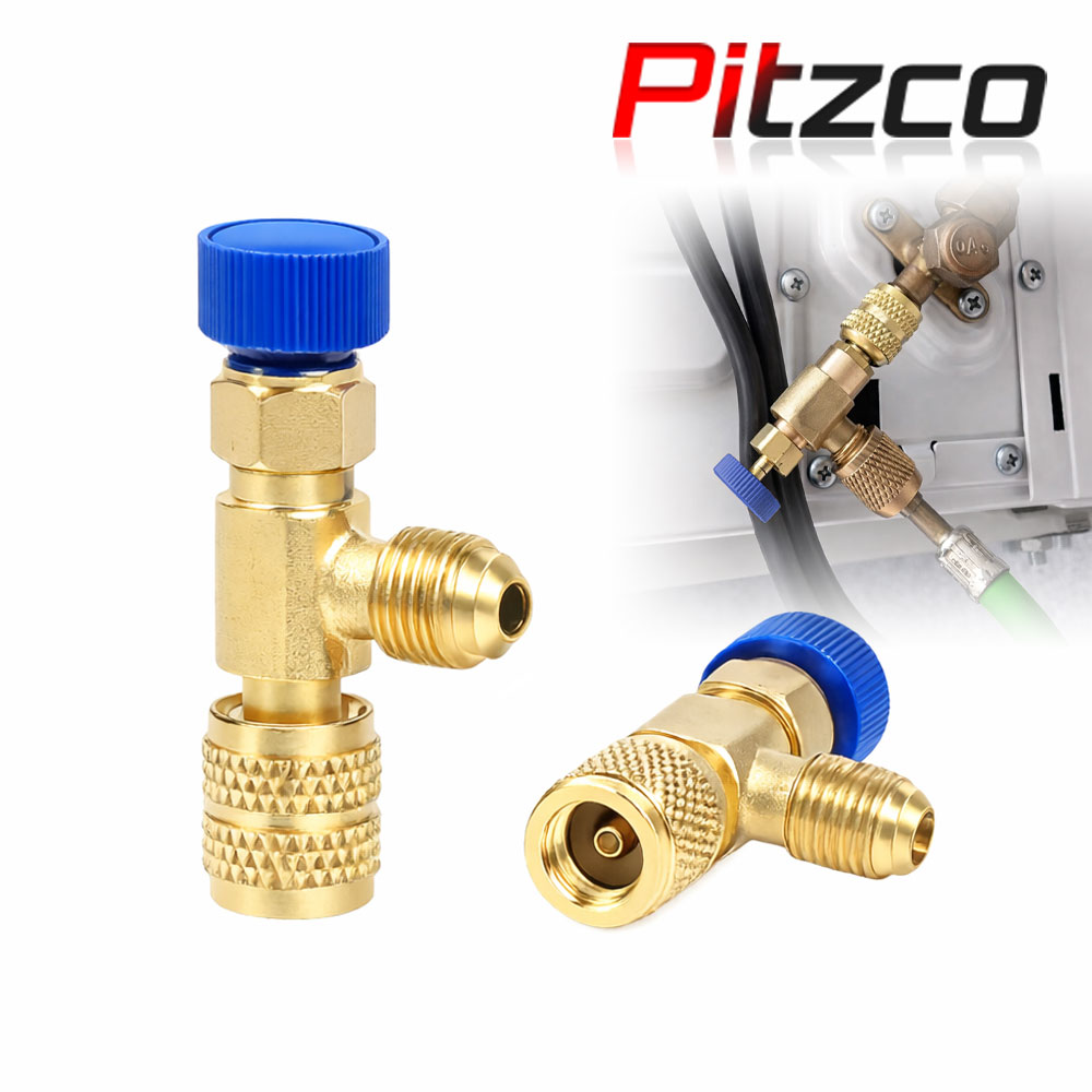 피츠코 냉매 컨트롤 밸브 R22 1/4 R410 5/16 에어컨 실외기 가스 충전 연결 아답터, 1개 5,500원