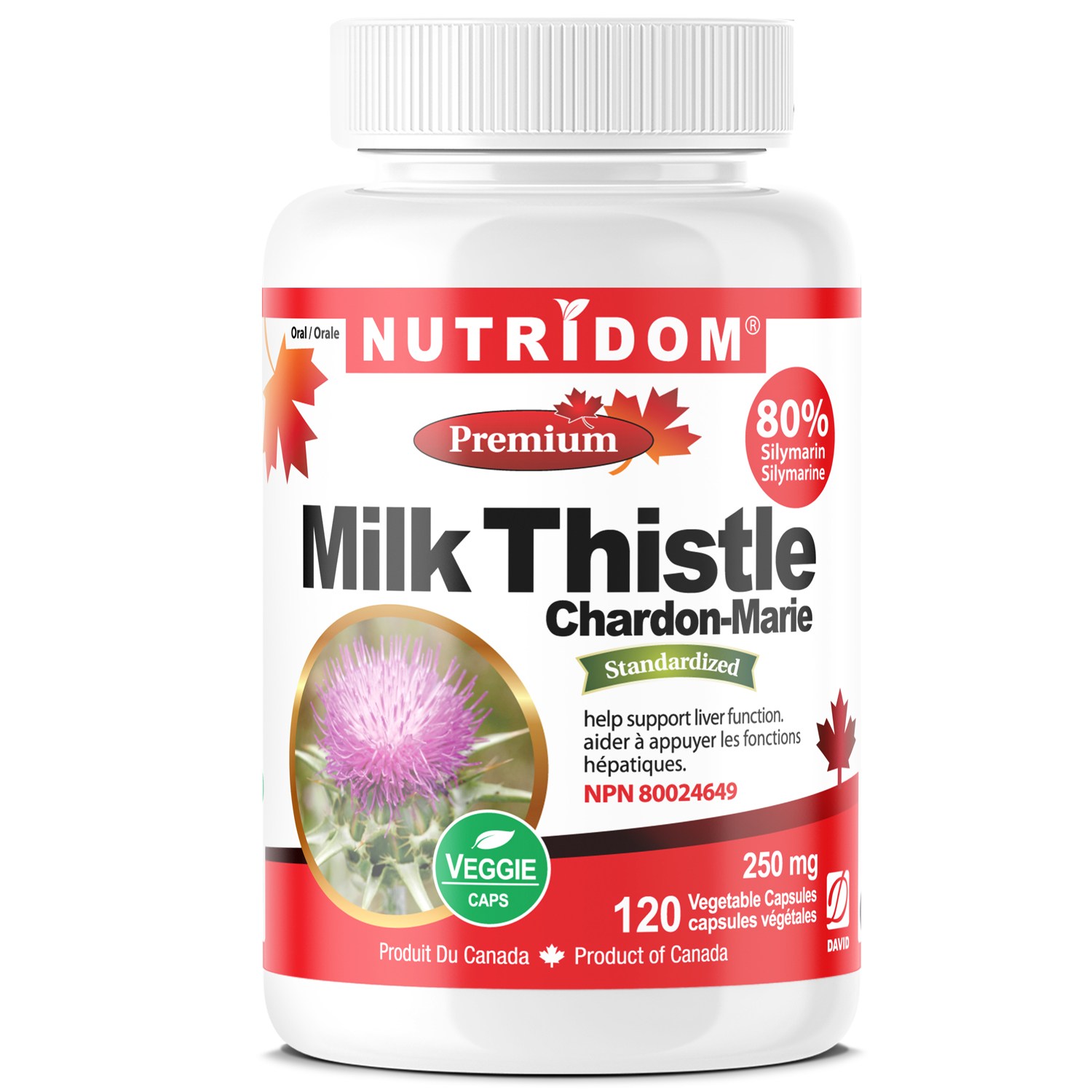 뉴트리돔 밀크씨슬 80%실리마린 30배고농축 씨앗추출물 Milk Thistle 250mg 120식물성캡슐 캐나다 직구 29,600원