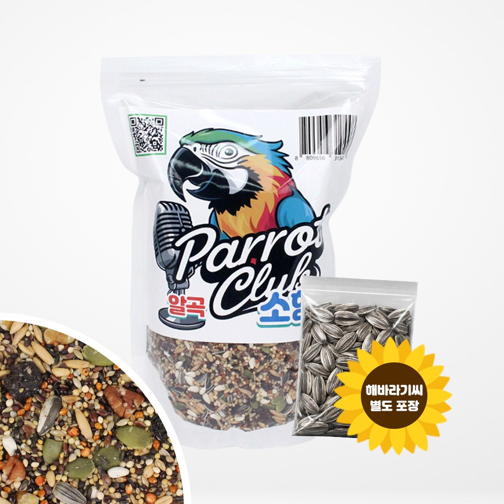 앵친소 소형 앵무새 사료 600g 해바라기씨 별도 포장 7,500원