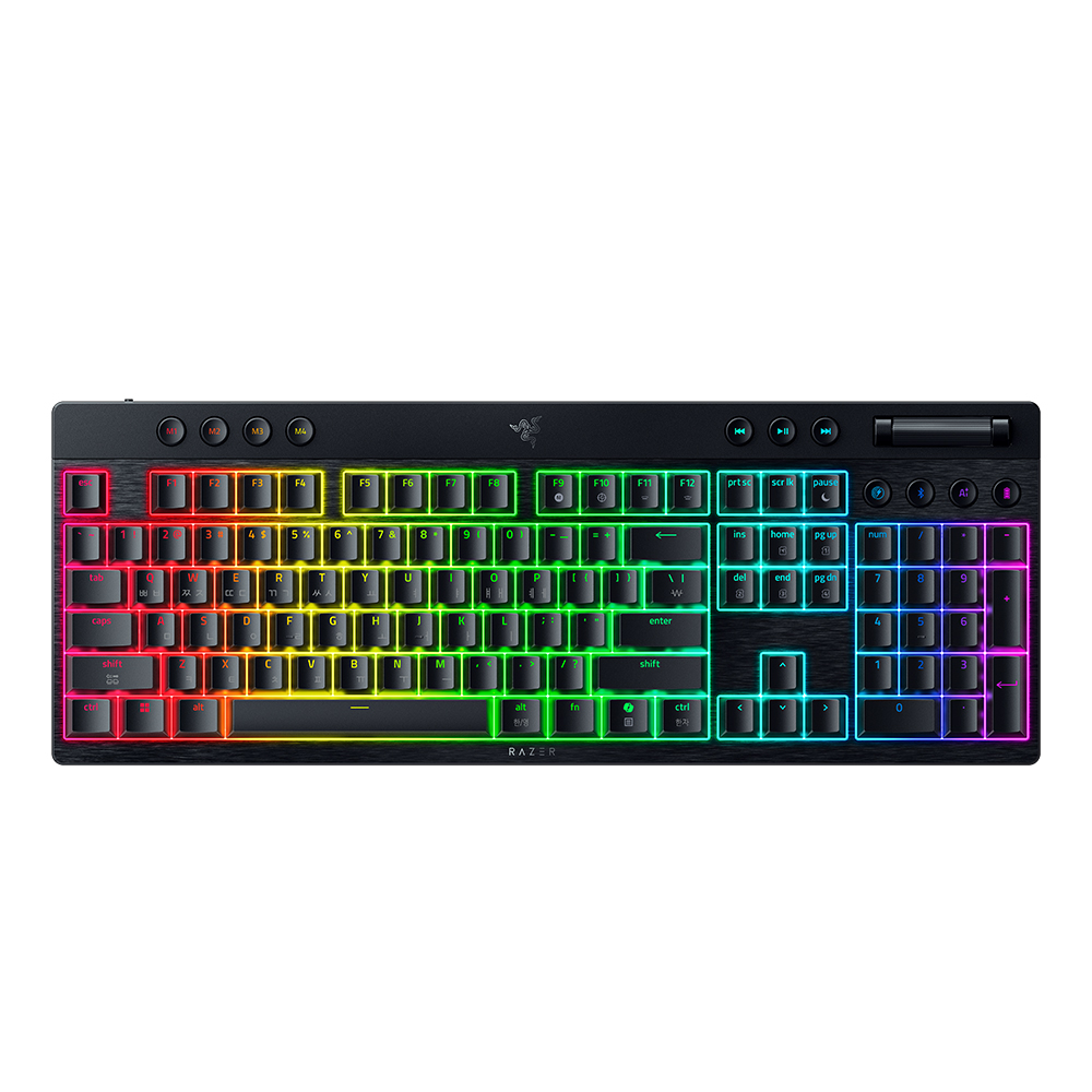 레이저 BlackWidow V4 Low profile HyperSpeed Linear KR 유무선겸용 키보드, Black, RZ03-0527, 제조사축 319,000원