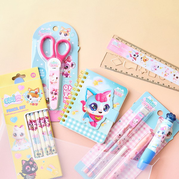 위시캣 러블리 문구세트 초등학교 학생 단체 선물 신학기준비물 입학 졸업 어린이날 학용품세트 11,840원