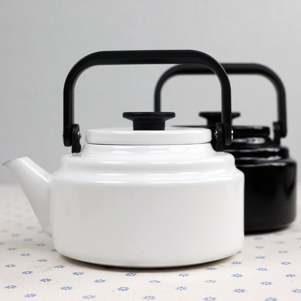 노다호로 법랑 주전자 인덕션 범랑 티포트, 블랙, 1개 76,900원