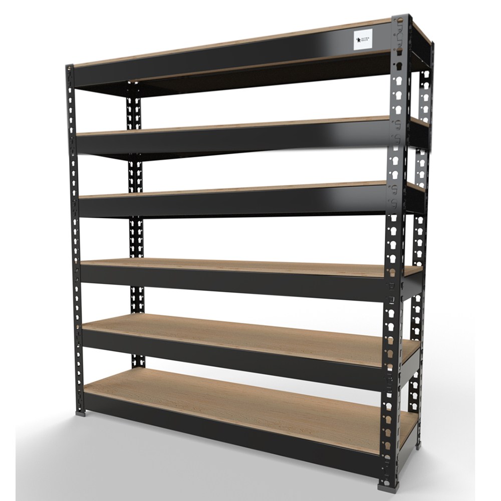 울트라랙 6단 블랙 일체형 기둥 철제선반 무볼트 조립식 앵글 선반 베란다 펜트리 선반장 가정용 창고용  수납 및 다용도 200,470원