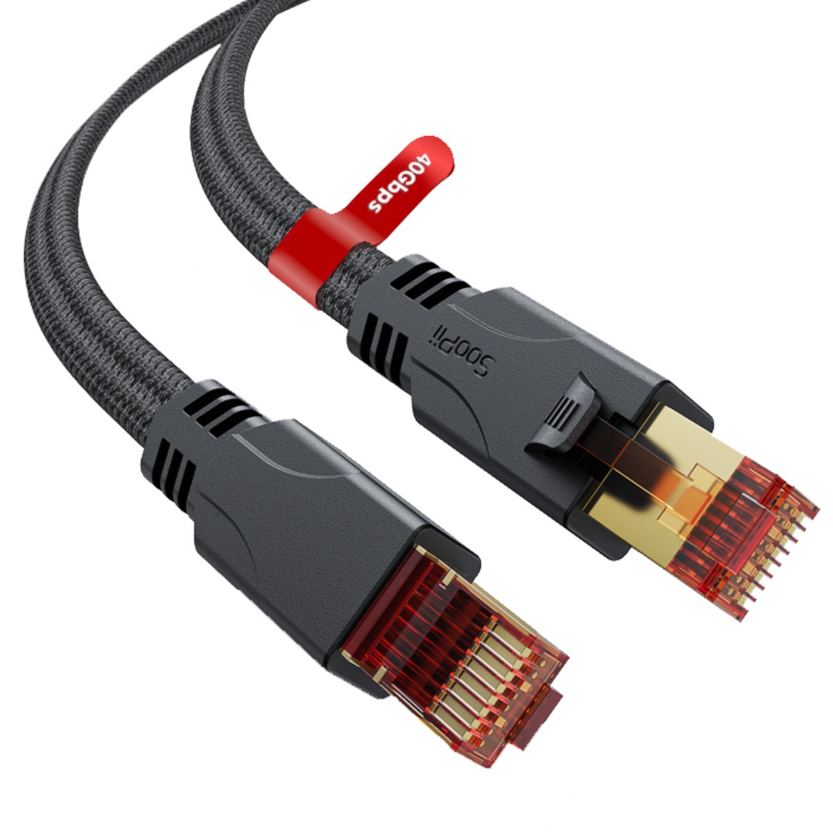 Soopii CAT8 40Gbps 초고속 게이밍 랜케이블 SFTP 인터넷 랜선, 5m, 1개, 블랙 12,700원