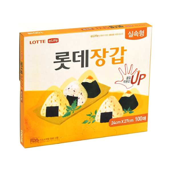 서진 롯데 실속형 일회용 위생비닐장갑 100매, 1개, 100개입 2,210원