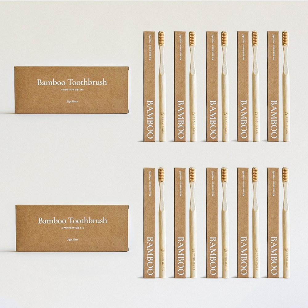 JIGUHARA 대나무 칫솔 베이지, 2개, 5개입 19,900원