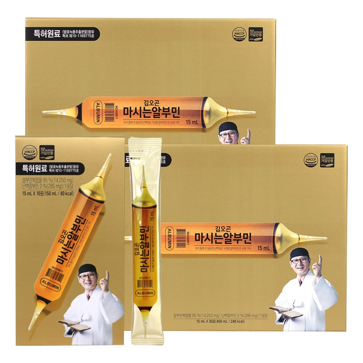 주원생활건강 NEW 김오곤 마시는알부민 더 진해진 알부민+선물용쇼핑백, 60개, 15ml 31,000원