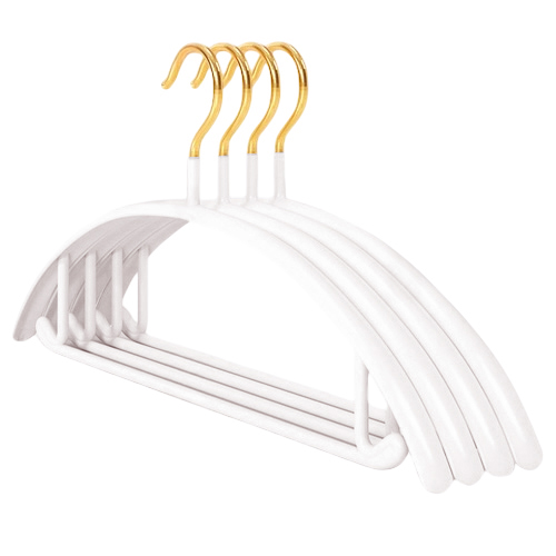 메종드리빙 흘러내림없는 논슬립 실리콘 코팅 골드훅 고급형 어깨 뿔 방지 옷걸이, 10개, 화이트 19,900원
