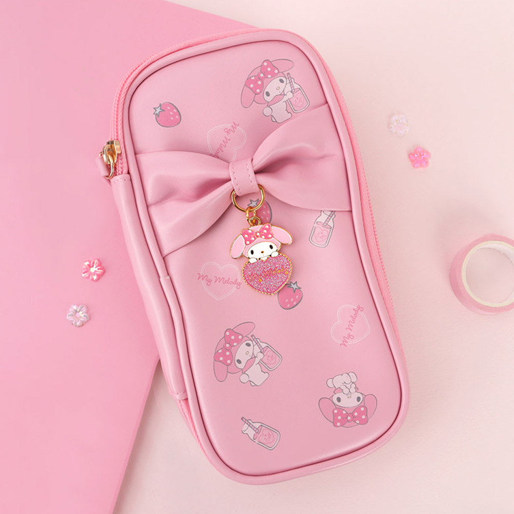산리오 마이멜로디 리본 포인트 파우치 필통 필기구 케이스 15,700원